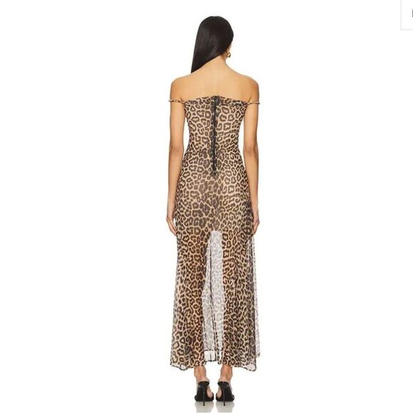 Alice + Olivia Bianca Twist Midi Dress Catwalk
Leopard Print mesh Revolve NWT 4 - Picture 3 of 12